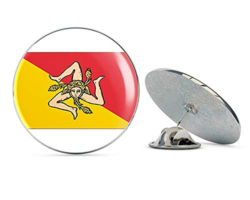 Sicily Flag (Italy Italia Sicilia Native) Metal 0.75