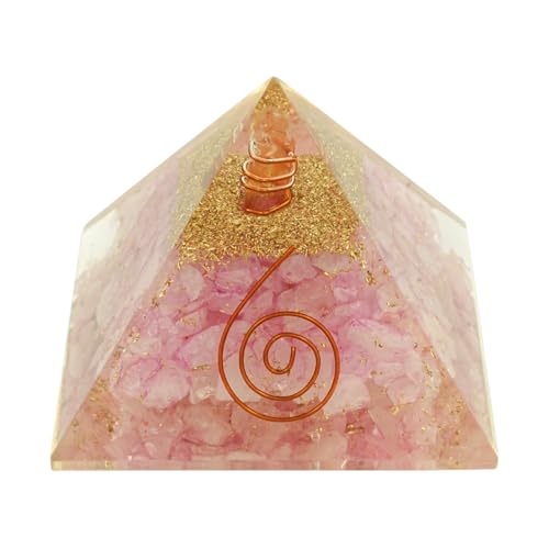 Image of Rose Quartz Pyramid | 2-Inch | Natural Rose Quartz Crystal Pyramid for Love, Emotional Healing, and Harmony | Perfect for Meditation and Gifting |