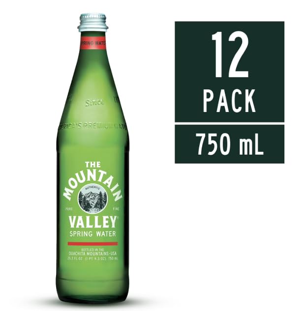 Моuntain Vаllеy Spring Still Water – 750ml Glass Bottles, 12 Pack – Premium Natural Spring Water
