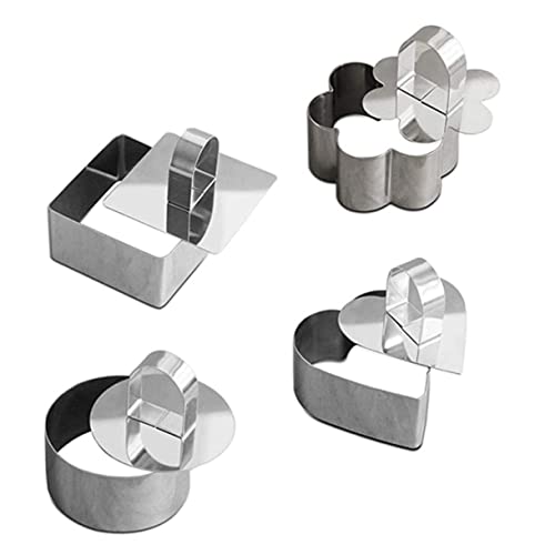 Molde para mousse corazón 4 piezas antiadherente