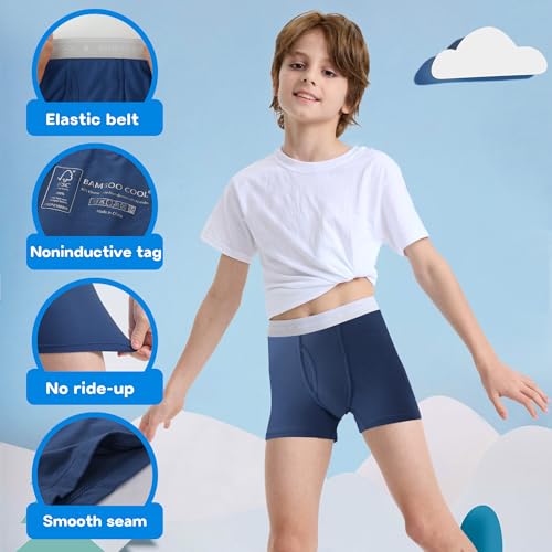 BAMBOO COOL Boys’ Boxer Briefs Underewar for Boy Multicolor Week Theme 7 Pack with Fly Soft and Breathable4