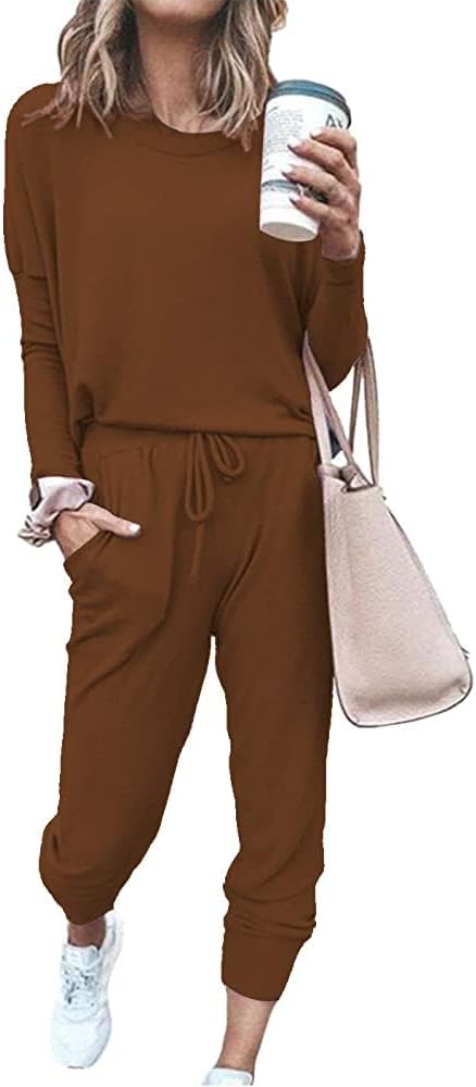 ETCYY NEW Lounge Sets for Women Sweatsuits Sets Two Piece Outfit Long Sleeve Pant Workout Athletic Tracksuits