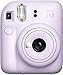 Fujifilm Instax Mini 12 Instant Camera Lilac Purple + Fuji Film Value Pack (40 Sheets) + Shutter Accessories Bundle, Incl. Compatible Carrying Case, Quicksand Beads Photo Album 64 Pockets