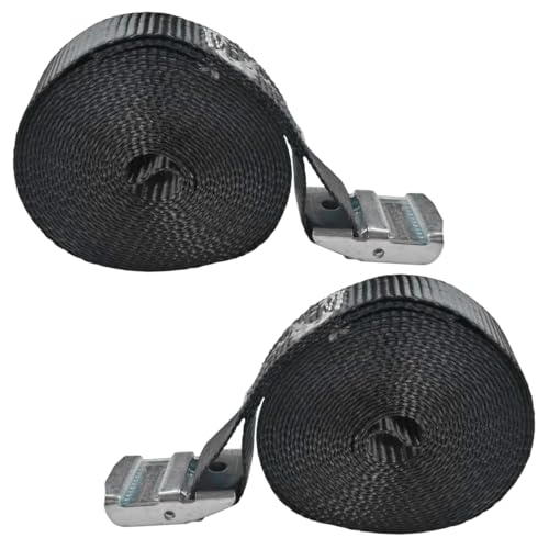 KPFILEH 2PCS Lashing Straps with Cam Buckle, 1" x 13Ft Heavy Duty Safety Tie Down Strap, Adjustable Polyester Fiber Ratchet Cinch Strap for Motorcycle, Truck, Trailer, Cargo(4m)