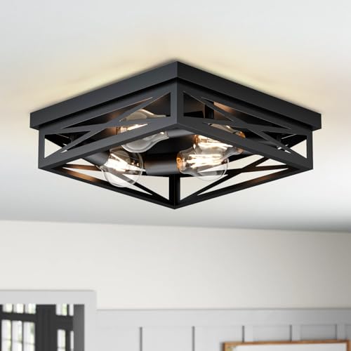 【Realizzata in Metallo di Alta Qualità】Plafoniera nera ha un aspetto moderno ed elegante ed è realizzato in metallo di alta qualità che resiste alla corrosione e non arrugginisce. La perfetta combinazione di forma e funzione rende Faretti l'apparecchio ideale per gli interni moderni.