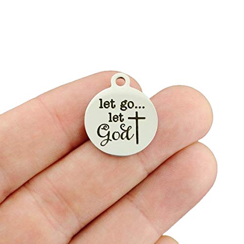 Let Go… Let God Stainless Steel Charms - Exclusive Line - Quantity Options - BFS4253