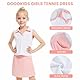 Kinder Mädchen Tennis Set Kurzes, Ärmelloses T-Shirt Tops+ Tennisrock mit Innenhose, Sport Outfit für Golf Tennis Yoga