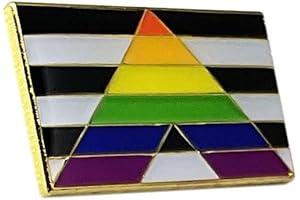 Gay & Straight Unity, Pride Brooch, Straight Ally Button, Gender & Sexuality Badge