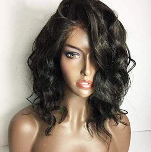 Perruque cheveux bouclés noirs 20 pouces pour masquer la perte de volume