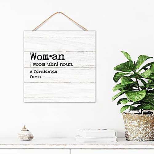 Cadre en bois rustique pour cheminée et buanderie avec texte Woman Définition - 3