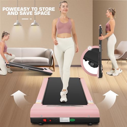 Image of ANCHEER Walking Pads, 2 in 1 Under Desk Treadmill 2.5HP Compact Running Machine with Remote Control, 300lbs Weight Capacity for Home /Gym /Office,Ultra-Quiet, Installation-Free