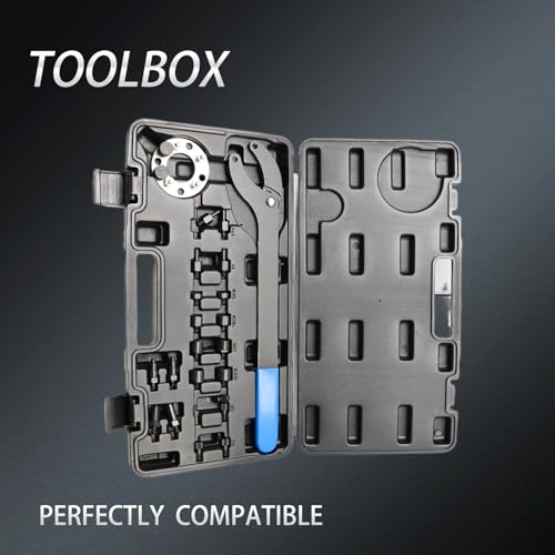 YananAC Gegenhalteschlüssel Kurbelwellen Riemenscheibenhalter T10172A Riemenscheiben Haltewerkzeuge Gegenhalter Kompatibel mit VW Audi Skoda T10554 antriebswellen ausdrücker