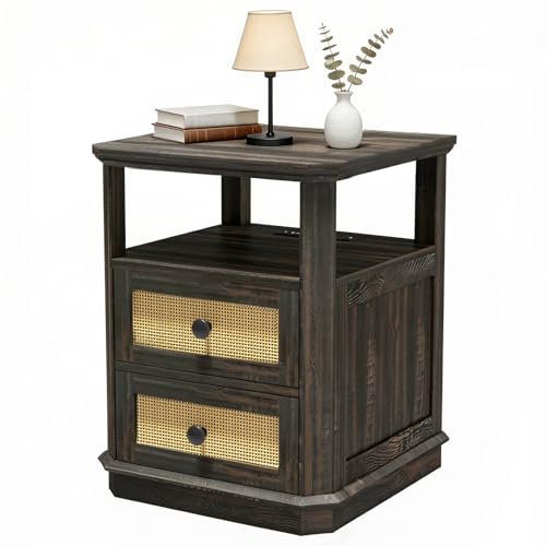 Plamle 24' End Table Set of 2 with Charging...