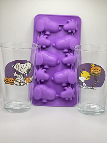 Set de 2 vasos con moldes de hielo Snoopy miniatura 1