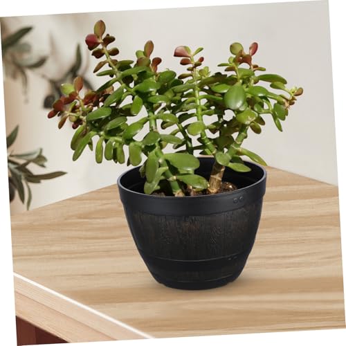 Tonneau pour jardin plastique pot fleurs rétro grosse capacité - 6