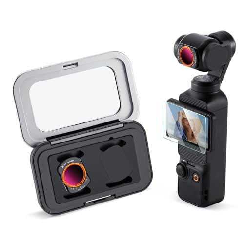 K&F CONCEPT magnetisches ND Filter kompatibel mit DJI Osmo Pocket 3/4 Variabler ND Filter ND32-ND512 5-9 Blendenstufen Graufilter Osmo Pocket 3 Zubehör Osmo Pocket 3 Zubehör(Aluminiumrahmen)