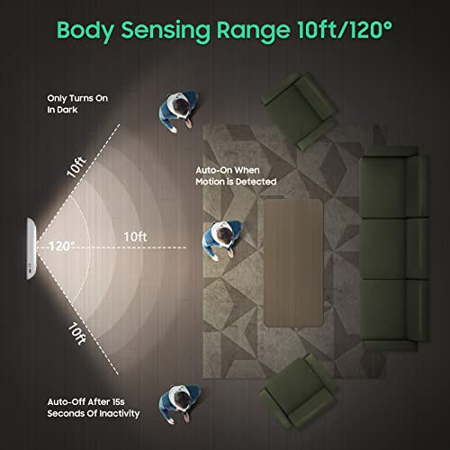 Motion Sensor Lights Indoor, 2 Pack Rechargeable LED Night Light with 3 Modes (AUTO/ON/Off), Stick-On Cupboard Light with Magnetic Strips for Wardrobe, Bedroom, Stair, Cabinet, Kitchen, Hallway - Image 6