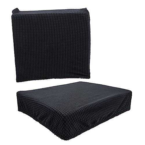 Cabilock 1 Juego De Fundas para Asientos Traseros Giratorios Color Negro Protector para Silla De Oficina Fundas Gruesas para Asientos Accesorios Fundas para Sillas De Oficina Fundas