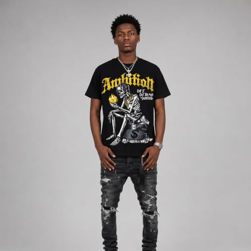 Image of DopeSkill Graphic Tee Streetwear Hip Hop Hypebeast Street Style Unisex T-Shirt Sneaker Colour Matching Shirts Horror Skeleton