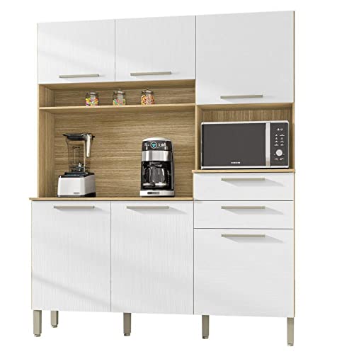 Armário De Cozinha 6 Portas 2 Gavetas Montesa Kits Paraná Freijó/supremo