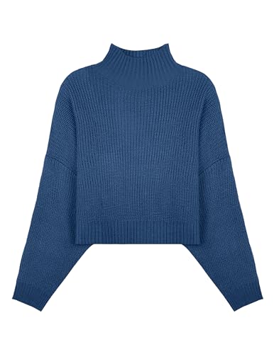 Image of Libsorge Womens Oversized Mockneck Cute Cable Knit Sweater Winter Fall 2025 Ladies Dressy Casual Lightweight Pullover Tops