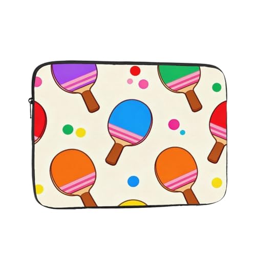 Maletín portátil de 33.0 cm para raqueta de tenis de mesa de dibujos animados