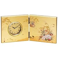 Amazon.co.jp: 山中漆器 屏風時計（中） (洸琳梅) : ホーム＆キッチン