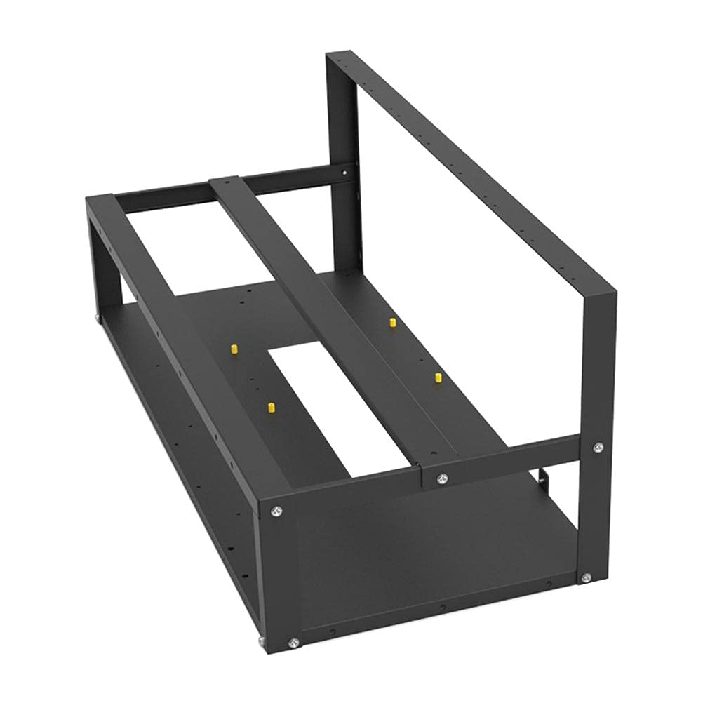 Mining Case Rack,Mining Rig Frame,Metal Springhall Steel Open Air Miner Mining Frame, Rig Case Up for 6-8 GPU Rack Mining Accessories