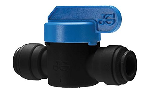 John Guest Speedfit 738285 Black 3/8" OD Polypropylene Push-to-Connect Shut-Off Valve (10-Pack)