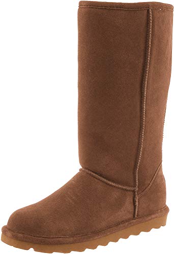 BEARPAW Women's Elle Tall Fashion Boot, Hickory (Suede), Size 10