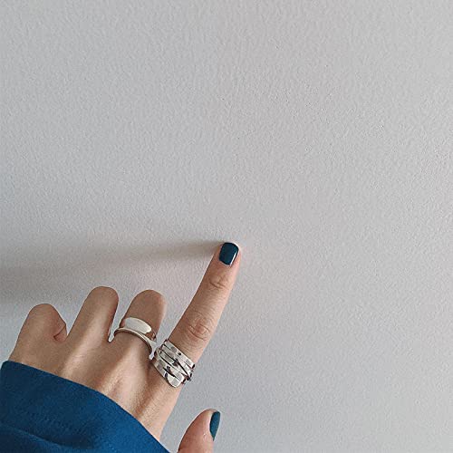 Anello da donna irregolare multistrato in argento