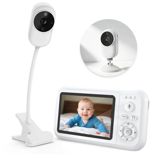 NUOTUN Babyphone Camera sans WiFi avec Support Lit, HD Camera Bebe Surveillance avec 3.5