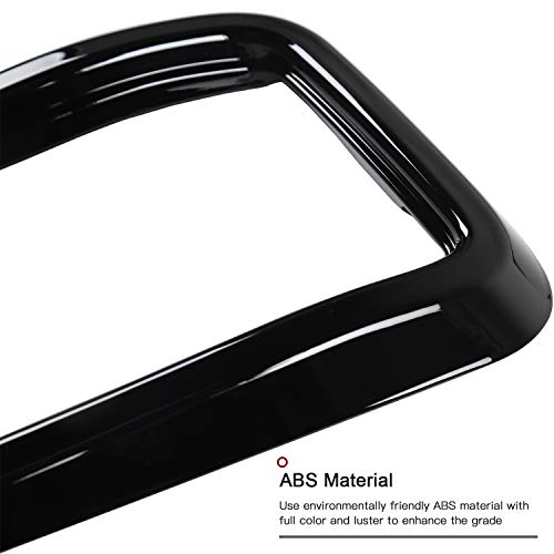 Image of CheroCar for Jeep Grand Cherokee 2017-2026 Front Grill Inserts Cover Gloss Black Grille Trim 7-Slot Grille Exterior Accessories