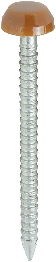 Timco - Polymer Headed Pins - A4 Stainless Steel - Clay Brown (Size 30mm - 250 Pieces)