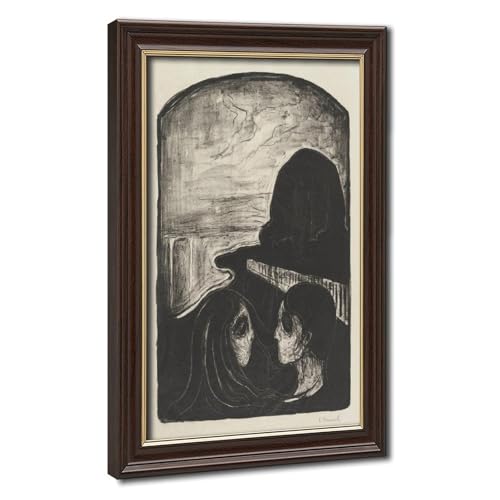 Attraction I 1896 Munch impression sur toile premium avec cadre de suspension en bois