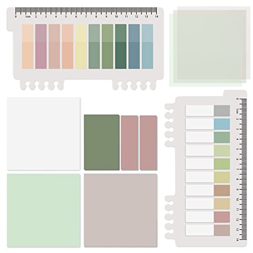 700 Blätter Transparente Haftnotizen,Selbstklebende Wasserfest Transparent Sticky Notes,für Seitenmarkierung Büros Studenten Haushalte Cover