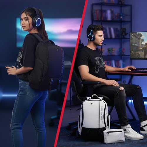 Image of URBAN TRIBE Gamzo 35L Gamers Laptop Backpack for every Genz Z | Fits 17 Inch Laptop | RGB-Ready Gaming Backpack | Anti-Theft, RFID Safe, Shockproof, Weather-Resistant | USB-C Charging, Travel Bag