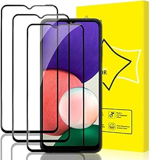 GiiYoon-3 PACK Screen Protector for Samsung Galaxy A22 5G Tempered Glass [HD Full Coverage] [Easy Installation] [Round Edge] [Scratch Resistant] [9H Hardness] [Bubble Free] Protective Film