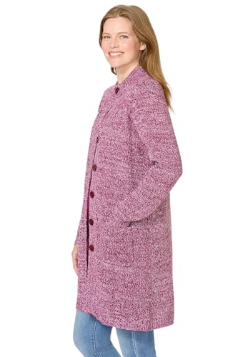 Woman Within Plus Size Marled Sweater Jacket3