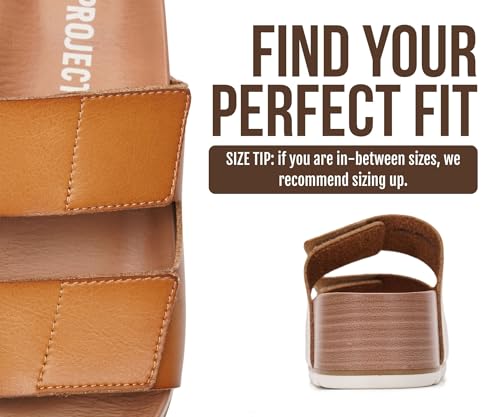 Image of Project Cloud 100% Genuine Leather Platform Sandals Women Footwear-Beach Essentials Summer Wedges with Plush and Soft Insole-Non Slip & Lightweight Wedge Sandals For Women 2026