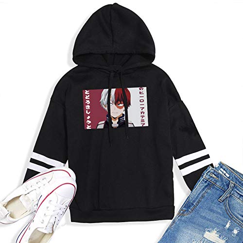 Moletom com capuz Aoliandatong My Hero Academia Friends Izuku Midoriya Todoroki com mangas listradas