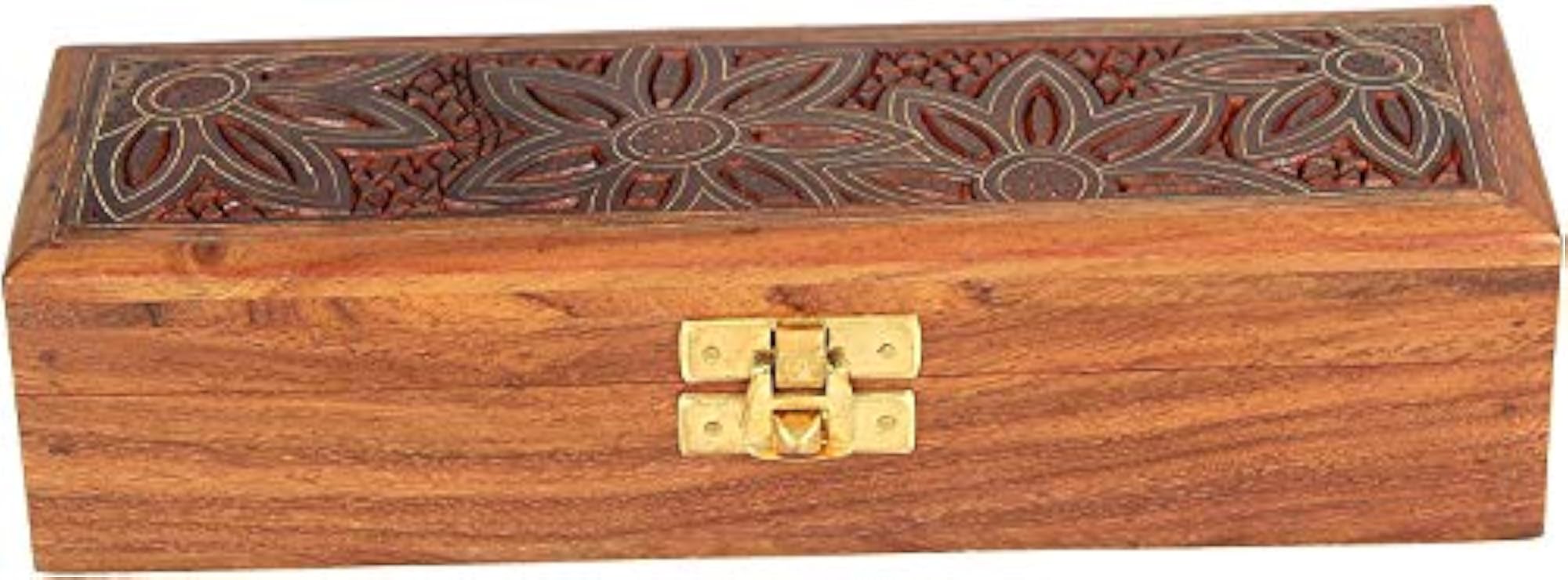 Handmade Wooden Jewellery Box, Carved Gift Organizer