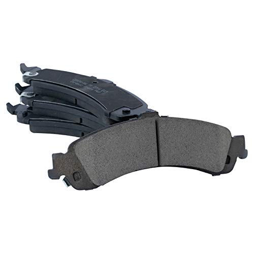Trq Rear Ceramic Pad Coated Rotor Parking Shoe & Backing Plates Kit Compatible With Gm #TOP4