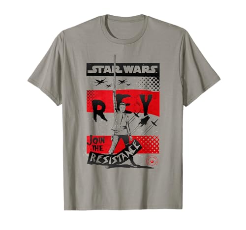 T-shirt Rey Star Wars haut imprimé col rond mode homme femme