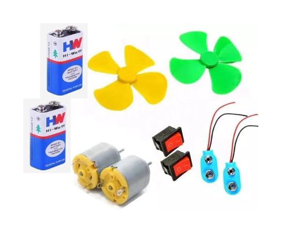 SP Electron Science & Fun Innovation 2 Dc Toy Motor with 2 Fan Blade, 2 Battery, 2 Battery Snapper, 2 SPDT Switch for Small Application and DIY Kits for Science Project (B0DCZY8VD1) Amazon Price History, Amazon Price Tracker