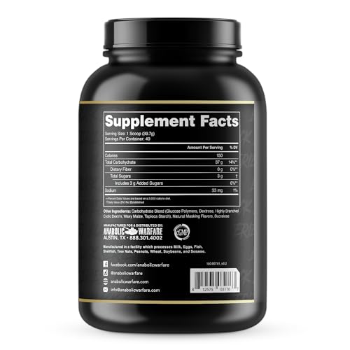 Anabolic Warfare Glyco Surge Intra & Post Workout Carb Powder - Fast-Digesting Performance Carbohydrates for Glycogen Replenishment - 37g Per Serving for Muscle Recovery* (Natural - 40 Servings) - Image 3