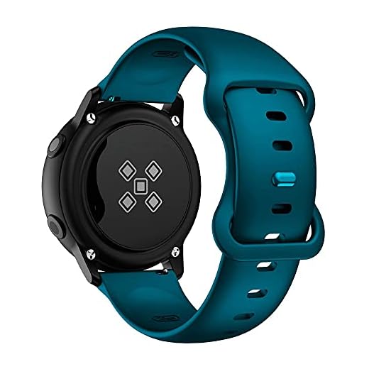 Pulseira 20mm Sport Borboleta compatível com Galaxy Watch Active 1 e 2 - Galaxy Watch 3 41mm - Galaxy Watch 42mm - Amazfit GTR 42mm - Amazfit BIP - Amazfit GTS - Marca LTIMPORTS (Azul Petróleo)