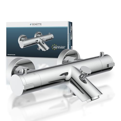 SCHÜTTE 52470 LONDON Mitigeur thermostatique de baignoire avec protection anti-brûlure pour robinet de baignoire Chromé