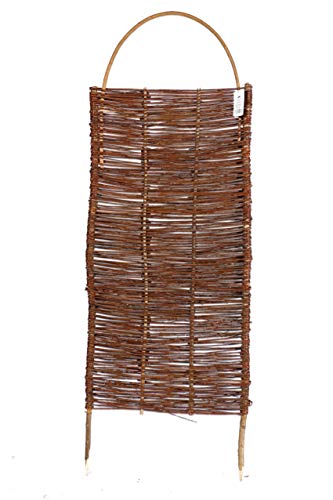 Weidenprofi Sichtschutz, Weidenzaun Modell Spanische Wand, Größe (BxH): 60 x 120 cm, Gesamthöhe 180 cm