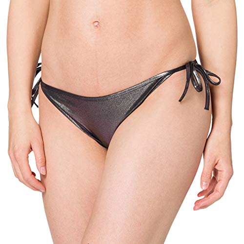 Bas de bikini Calvin Klein string haut de gamme aux reflets métallisés